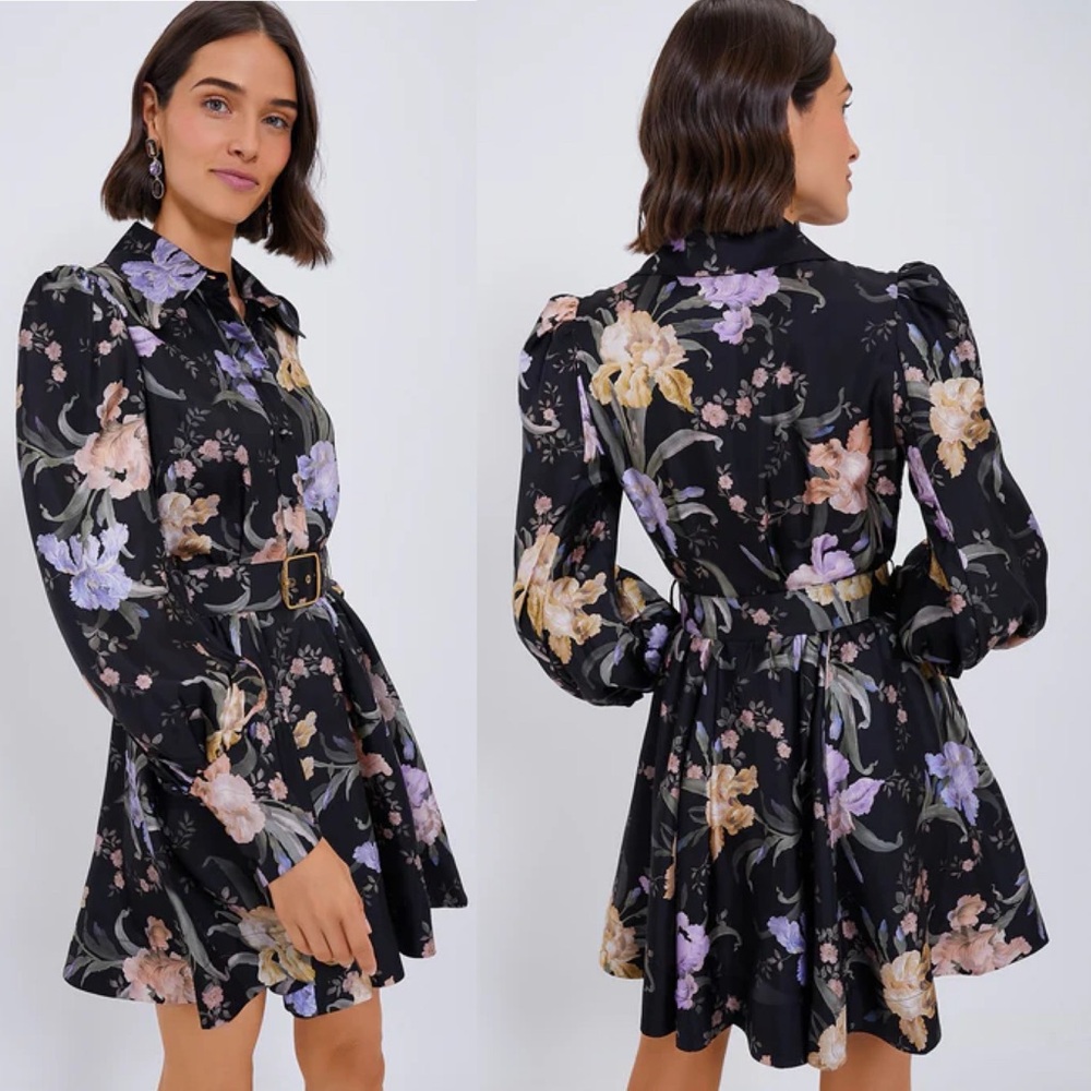 🖤SOLD🖤 ZIMMERMANN EDEN BELTED FLIP MINI DRESS IRIS SHERBET size 0 fits like 4US